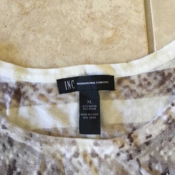 Purple Gray White Scoop Neck Long Sleeve Sweater - Picture 4 of 7